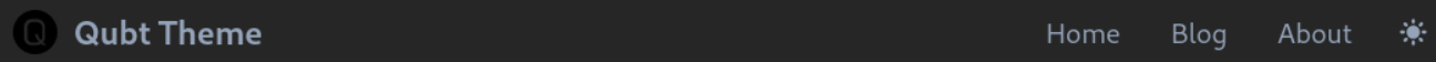 Screenshot of the website header before customizations